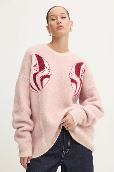 Pleteni pulover Fiorucci Fiorucci Warm Knitted Sweater Roza | U01FMKSW255KN11MU01, 0