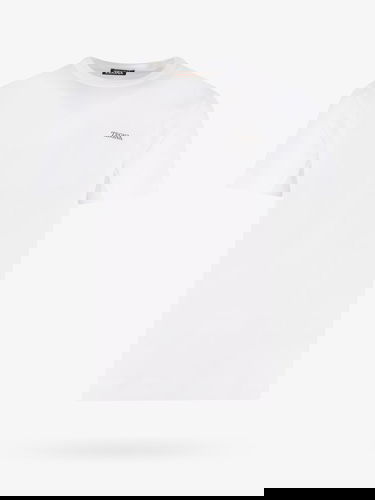Majica ZEGNA Men's White Crew Neck T-Shirt Bela | E7360A5B760N00, 0