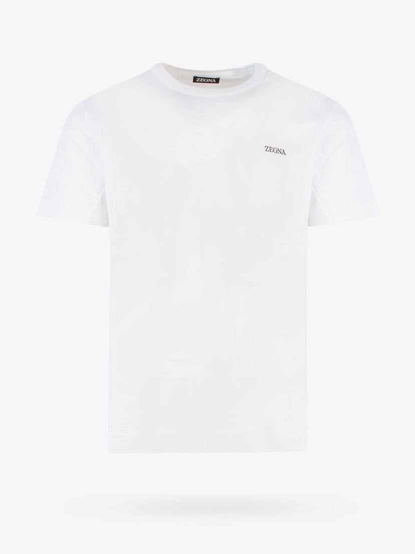Majica ZEGNA Men's White Crew Neck T-Shirt Bela | E7360A5B760N00