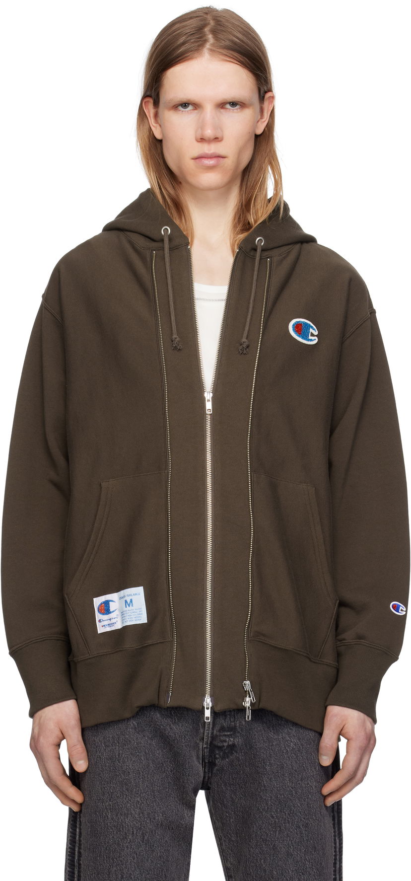Pulover UNDERCOVER Undercover Champion Edition Zip Hoodie Rjava | UC1E4811