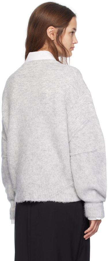 Pleteni pulover Helmut Lang Brushed Apex Designer Sweater Siva | O06HW706, 2