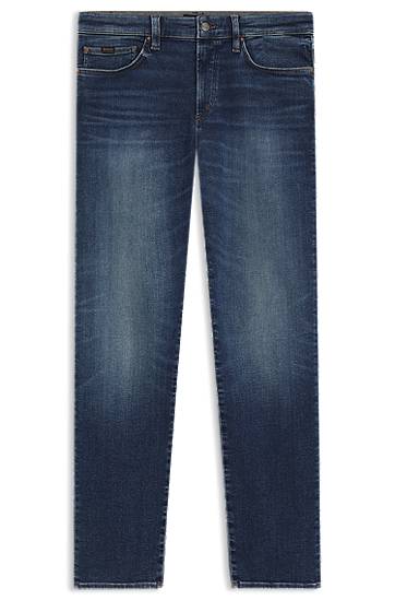 Kavbojke BOSS Slim-Fit Performance-Stretch Jeans Modra | 50548043