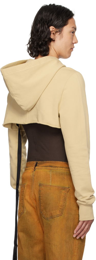Pulover Rick Owens Rick Owens DRKSHDW Hollywood Cropped Hoodie Bež | DU01E3257 FP, 2