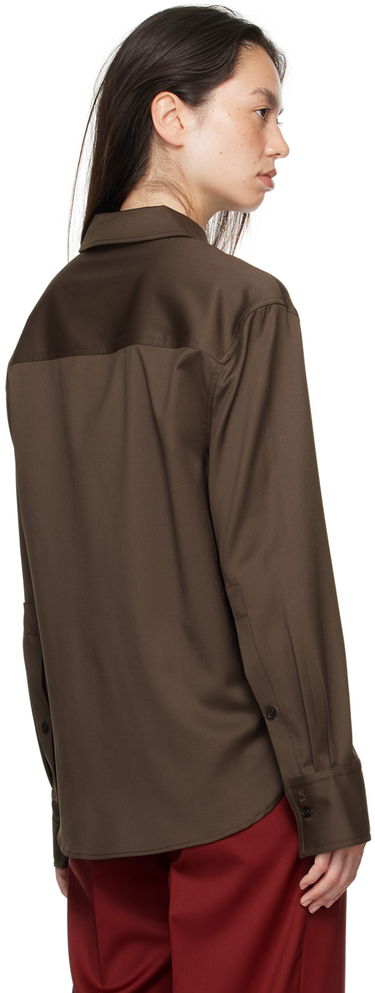 Srajce Loulou de Saison Loulou de Saison Eliana Long Sleeve Shirt Rjava | ELIANA, 2