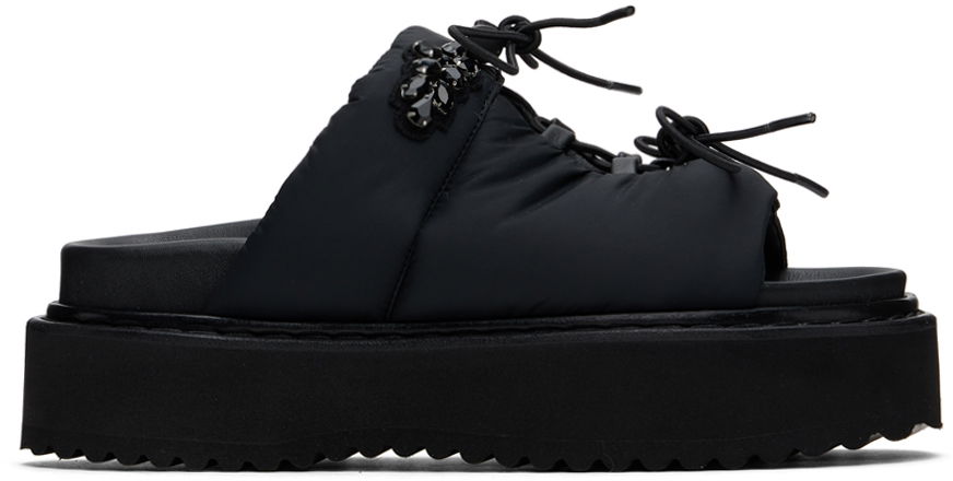 Modni dodatki Simone Rocha Simone Rocha Platform Ghillie Sandals Črna | SLD50B 0798, 0