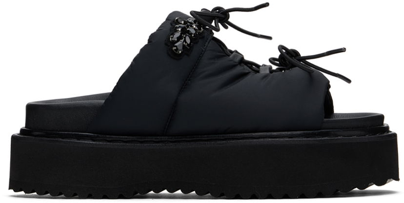 Modni dodatki Simone Rocha Simone Rocha Platform Ghillie Sandals Črna | SLD50B 0798
