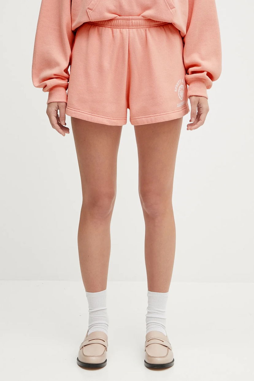 Kratke hlače Sporty & Rich Sporty & Rich California Emblem Soft Disco High Waist Shorts Roza | SH052625218P141