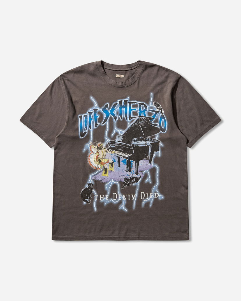Majica KAPITAL Jersey Crew T-Shirt (Lightning Piano) Siva | K2503SC063 IB