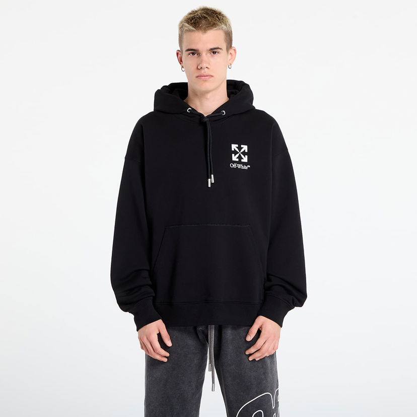 Pulover Off-White Off-White Small Arrow Skate Hoodie Črna | OMBB085F25FLE0151001