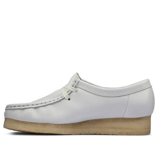 Superge in čevlji Clarks Wallabee Leather Boots Bela | 26156624