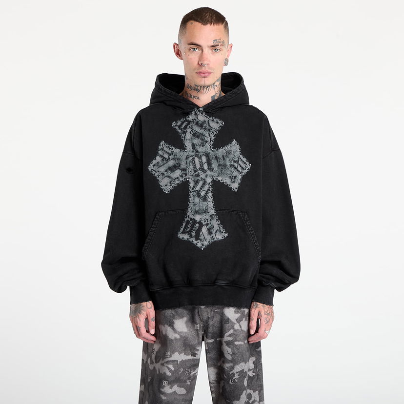 Pulover MISBHV MISBHV Goth Cross Graphic Hoodie Črna | 251M212