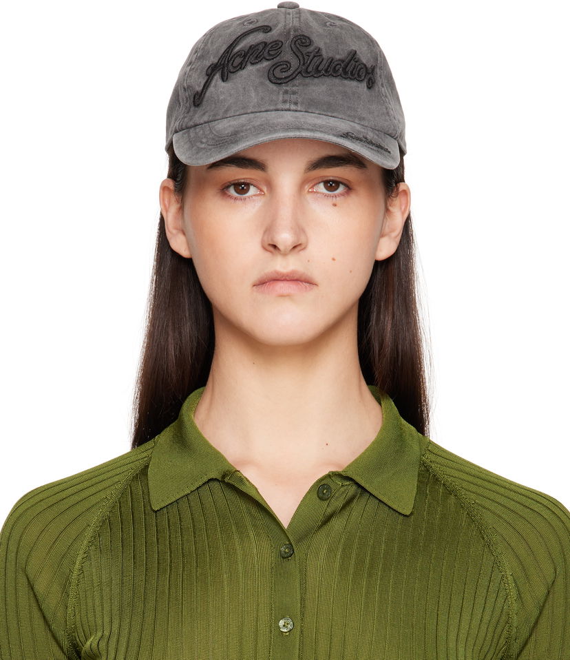 Kapa Acne Studios Acne Studios Logo Cap Siva | C40406-
