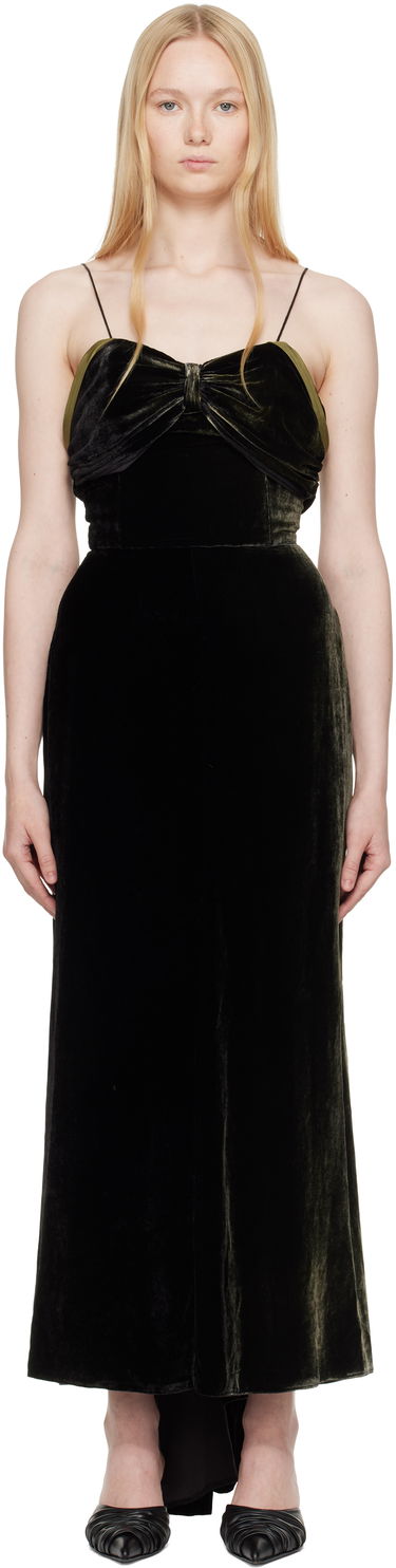 Obleke Maison Margiela Maison Margiela Velvet Maxi Dress Zelena | S51DG0003 M35345, 0