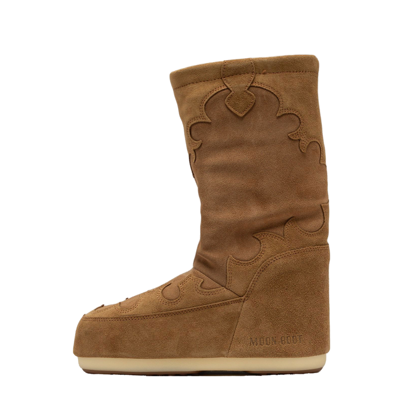 Superge in čevlji Moon Boot Suede Embroidered Boots Rjava | 80D1402990-M008