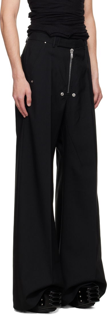 Hlače Rick Owens Rick Owens Concordians Wide Bela Tailored Trousers Črna | RU02E1354 WGP, 1