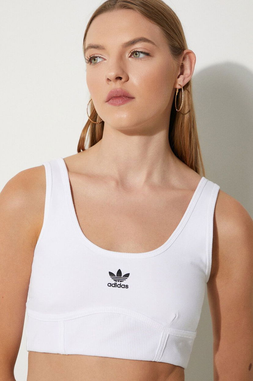 Modrček adidas Originals Trefoil Bra Bela | IN4116