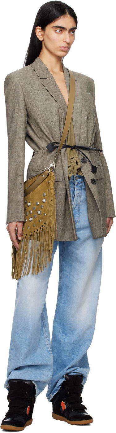 Torbica ISABEL MARANT Isabel Marant Oskan Suede Fringe Hobo Bag Rjava | BF0066FB-C2C16M, 3