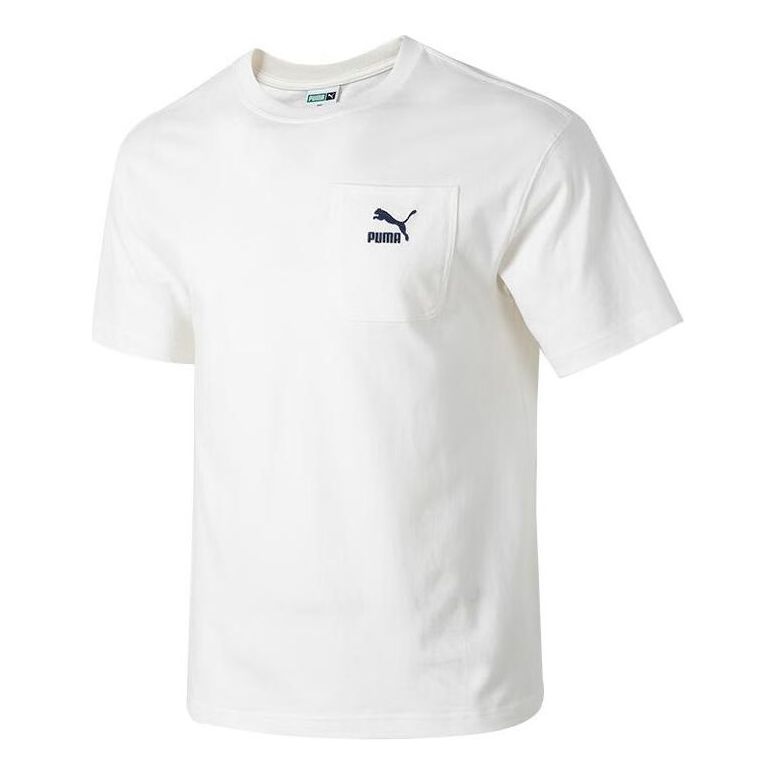 Majica Puma Logo Pocket T-Shirt Bela | 626858-65