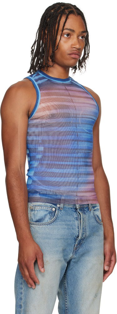 Majica brez rokavov Jean Paul Gaultier Jean Paul Gaultier 'The Air' Striped Tank Top Modra | 25/03-W-TO332-M005P-565034, 1