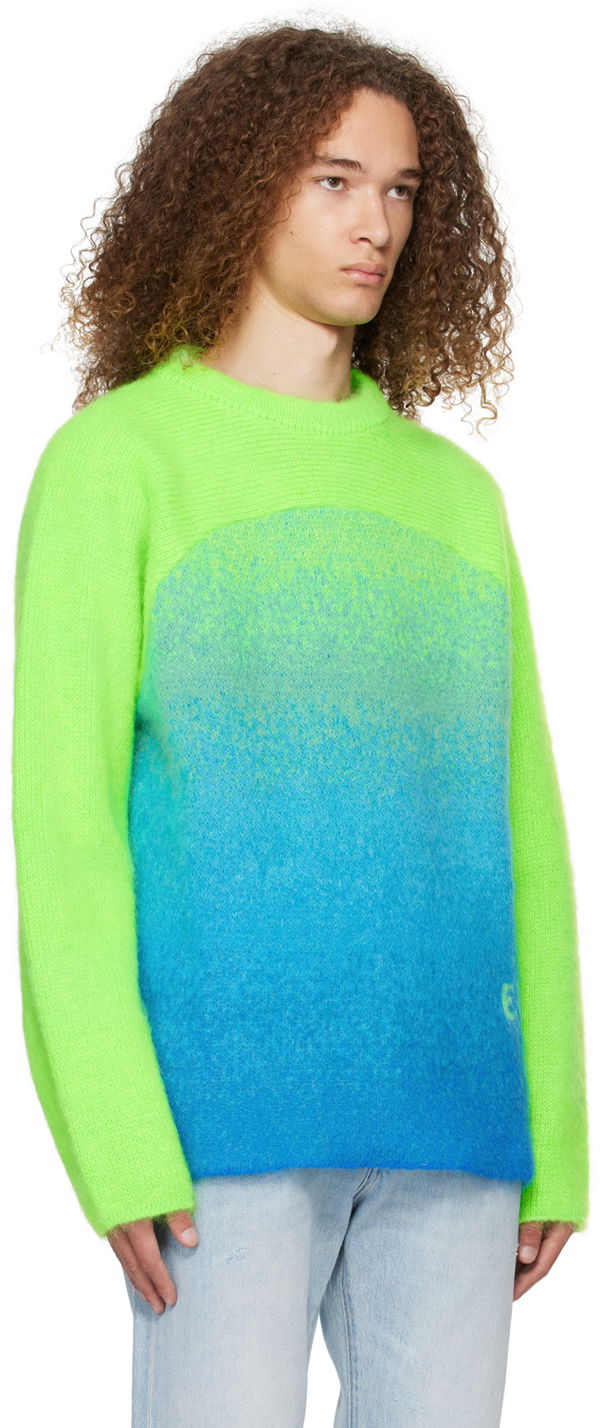 Pleteni pulover ERL Gradient Knit Sweater Zelena | ERL07N001, 1