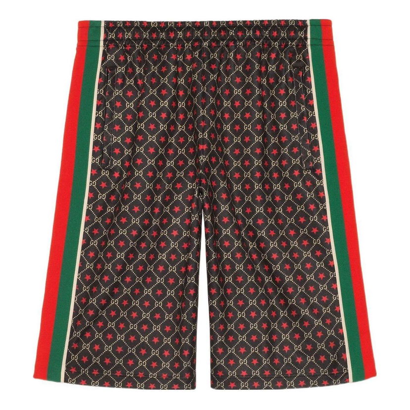Kratke hlače Gucci Star Print Track Shorts Črna | 575736-XJBA6-1145