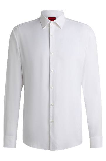 Srajce BOSS Slim-Fit Satin Shirt Bela | 50539769, 0