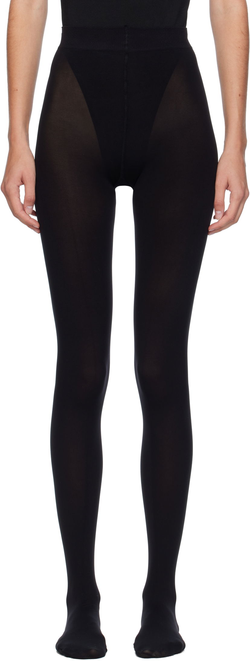 Nogavice Alaïa ALAÏA Integrated Feet Tights Črna | AA9A55553M785