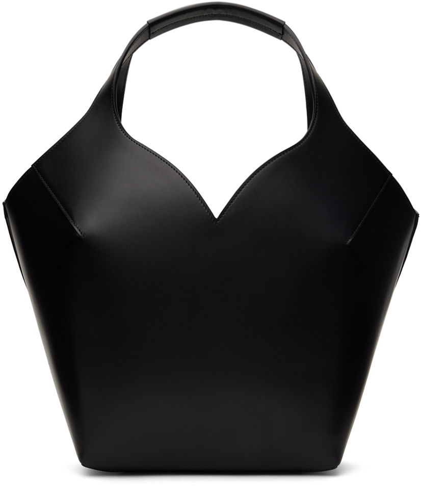 Tote bag We11done Small Dart Touch Leather Bag Črna | WD-AB0-24-493-U-BK