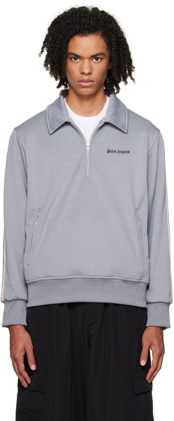 Pulover Palm Angels Spread Collar Track Jacket Siva | PMBD039F23FAB0010810, 0