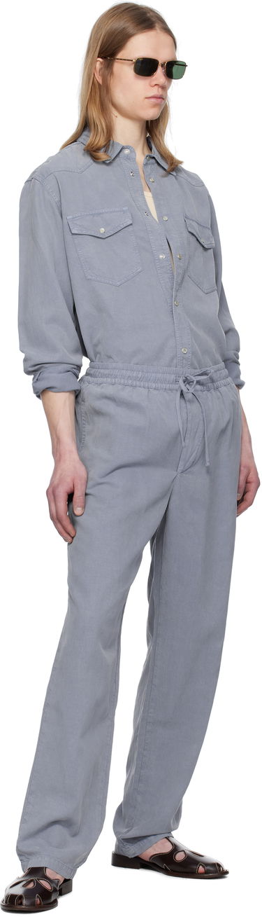 Kombinezon ISABEL MARANT Isabel Marant Vasco Drawstring Shirt Jumpsuit Siva | CH0214HB-C2I07H, 4