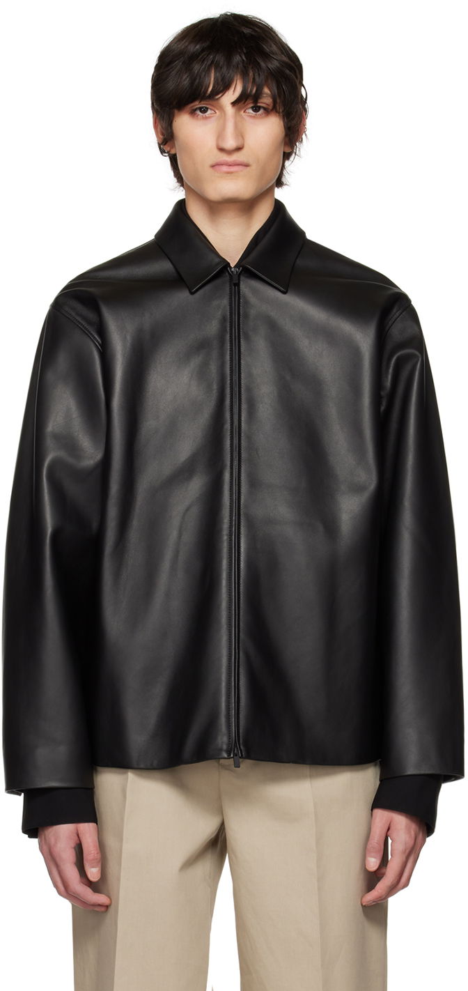 Jakna Fear of God Fear of God Relaxed Leather Jacket Črna | FGE30-216LTH