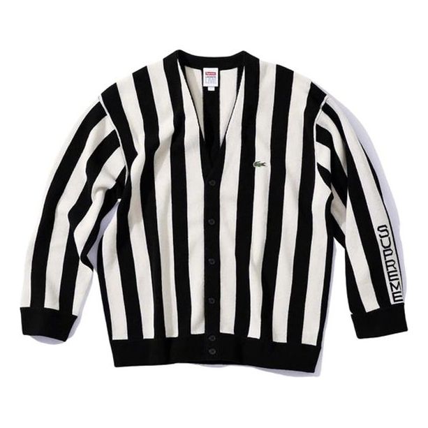 Pleteni pulover Supreme Stripe Cardigan Bela | SUP-FW19-568