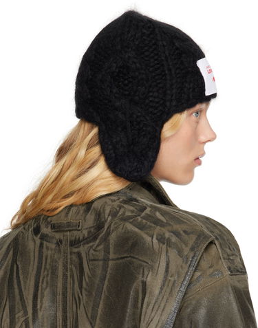 Beanie Charles Jeffrey Loverboy Black Chunky Aviator Beanie Črna | 42130201, 2