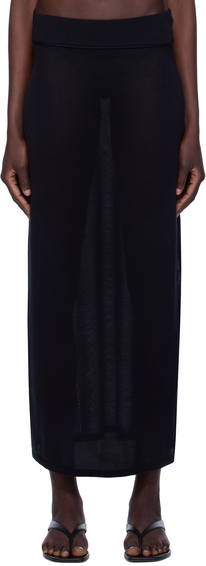 Krila TOTEME TOTEME Knit Maxi Skirt Črna | 253-WRB0304-YA0079