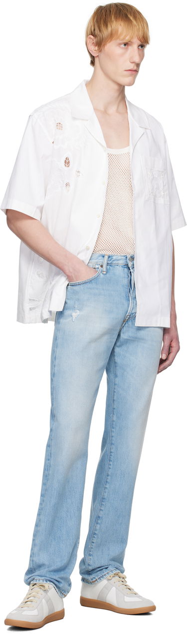 Srajce Marine Serre Marine Serre Regenerated Linen Bowling Shirt Bela | USI016A UWOV0007, 3