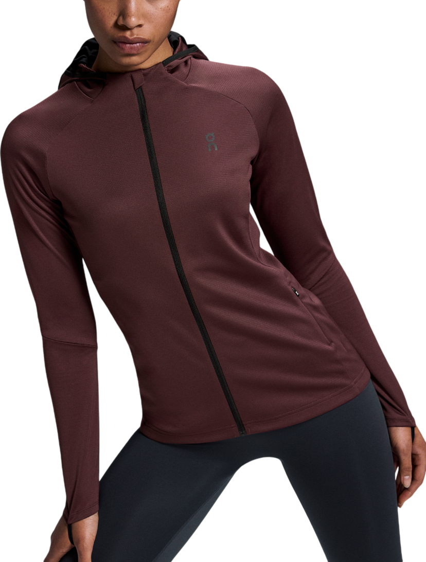 Pulover On Running Hoodie Climate Zip Rdeča | 1we10330398