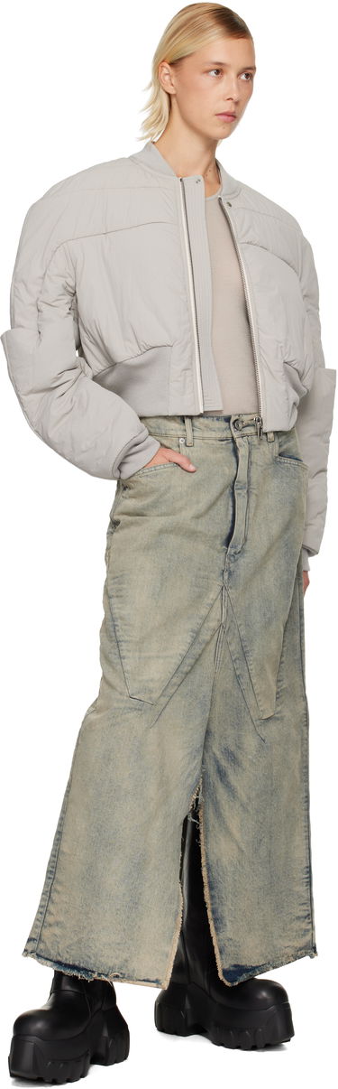 Krila Rick Owens Rick Owens Concordians Long Slivered Denim Midi Skirt Modra | RP02E4367 DWG, 3