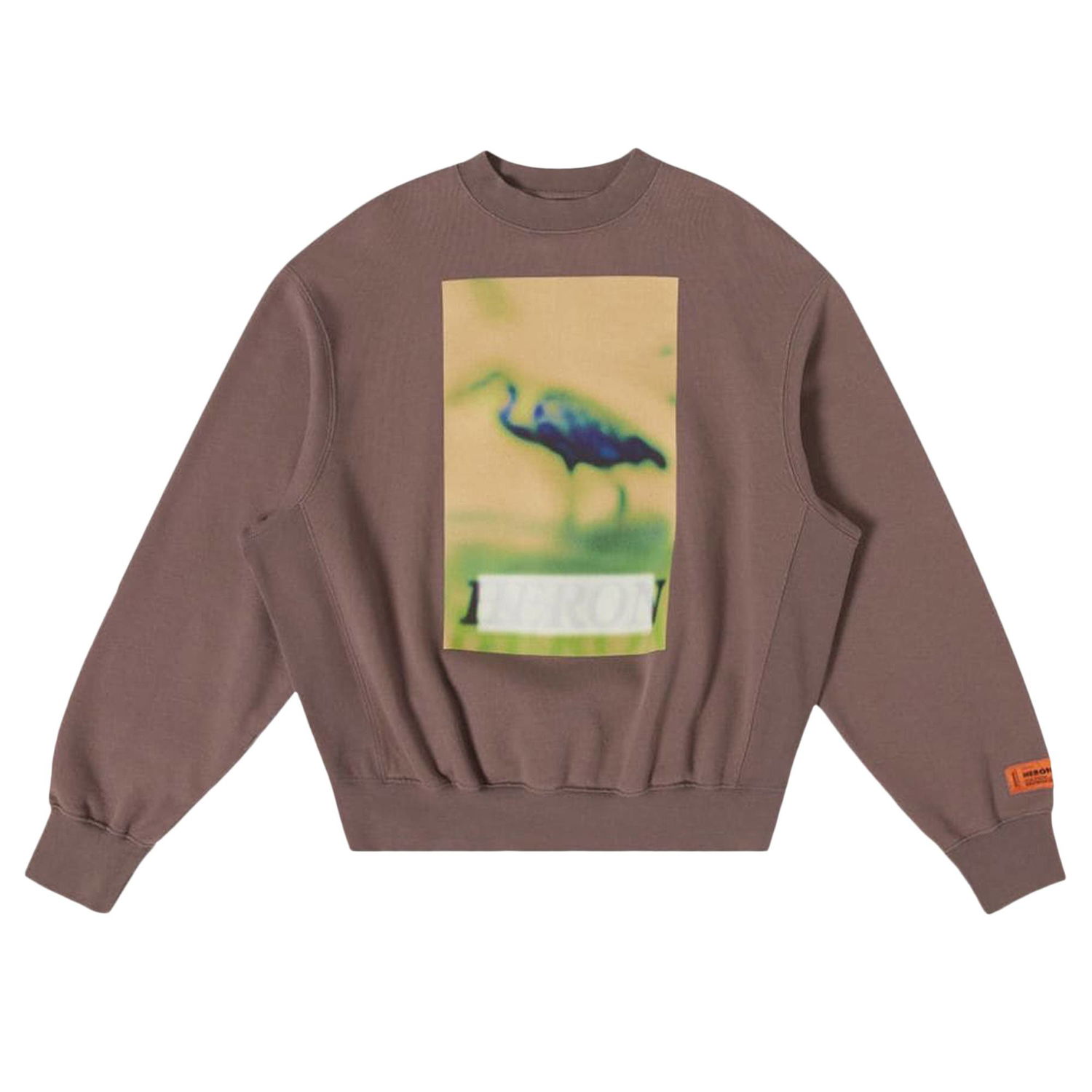 Pulover HERON PRESTON Censored Print Crewneck Siva | HMBA020F22JER0030919, 1