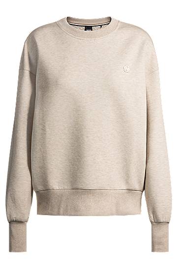 Pleteni pulover BOSS Double B Monogram Sweatshirt Bež | 50534558