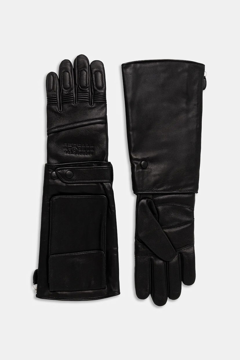 Rokavice Maison Margiela Long Leather Gloves MM6 Maison Margiela x Agnelle Črna | SH2TS0004.M07014.900