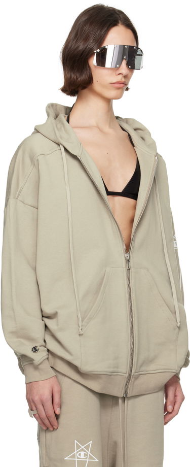 Pulover Rick Owens Rick Owens Champion Edition Jumbo Jason's Hoodie Zelena | CW01E1663 CHFE, 1