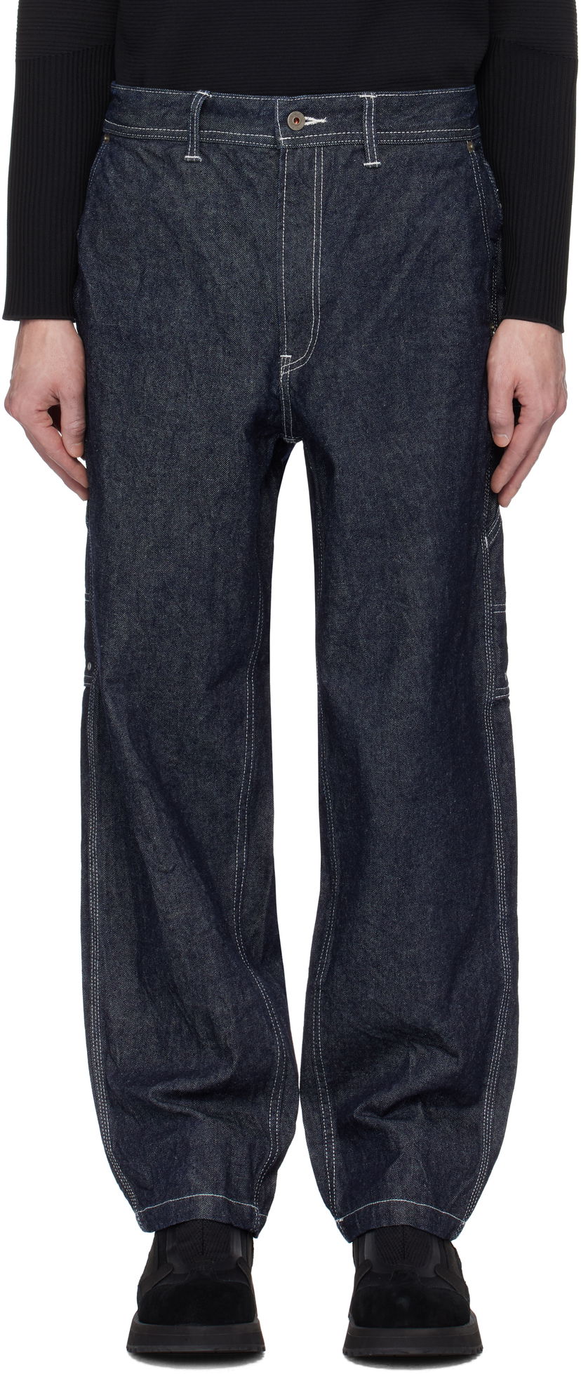 Kavbojke Snow Peak Wide Recycled Cotton Jeans Modra | PA-24AU201