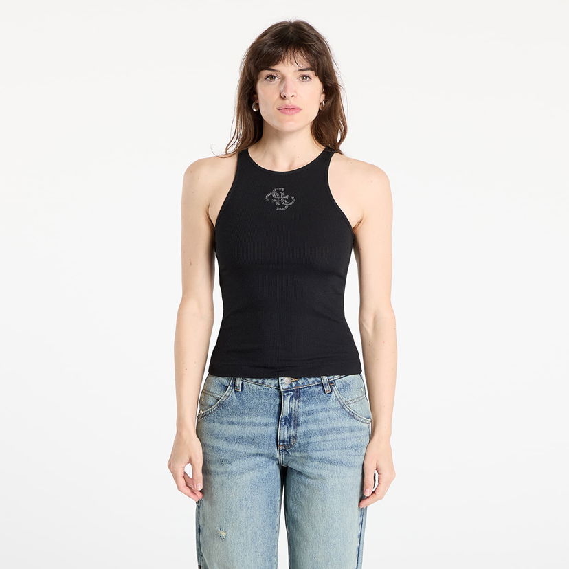 Majica brez rokavov GUESS Guess Originals Guendalina Ribbed Tank Top Črna | W5GP57KCV52-JBLK