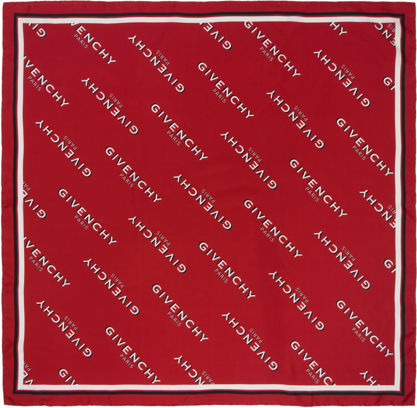 Šala Givenchy Givenchy Shadow Square Scarf Rdeča | BG00MZG002410