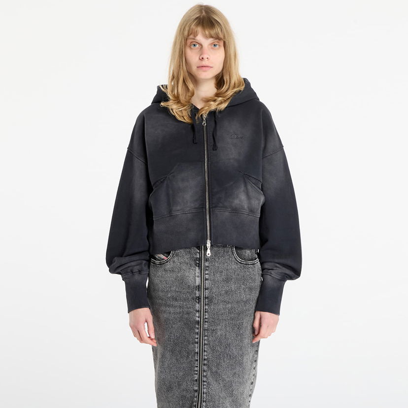 Pulover Dime Dime Cropped Zip Hoodie Črna | DIMEFA2511BLK