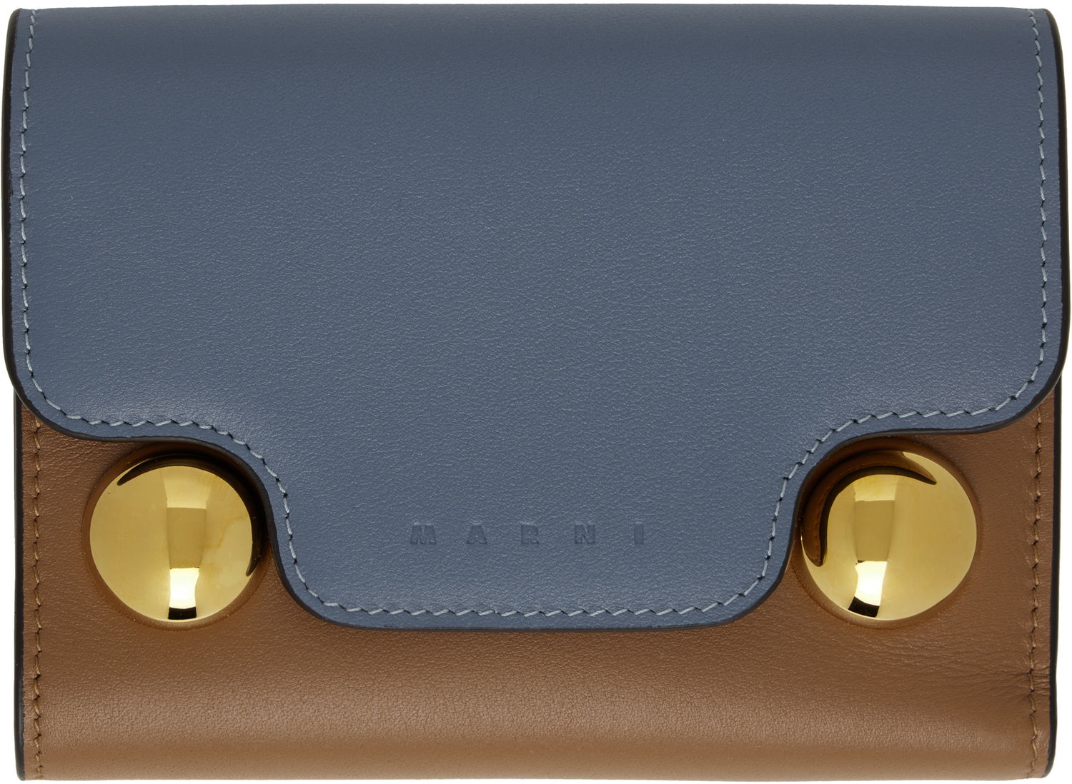 Denarnica Marni Marni Trunkaroo Trifold Leather Wallet Modra | PFMO0109U3 P6948, 0