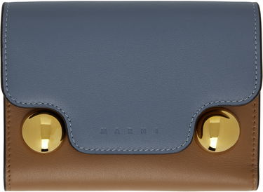 Denarnica Marni Marni Trunkaroo Trifold Leather Wallet Modra | PFMO0109U3 P6948, 0