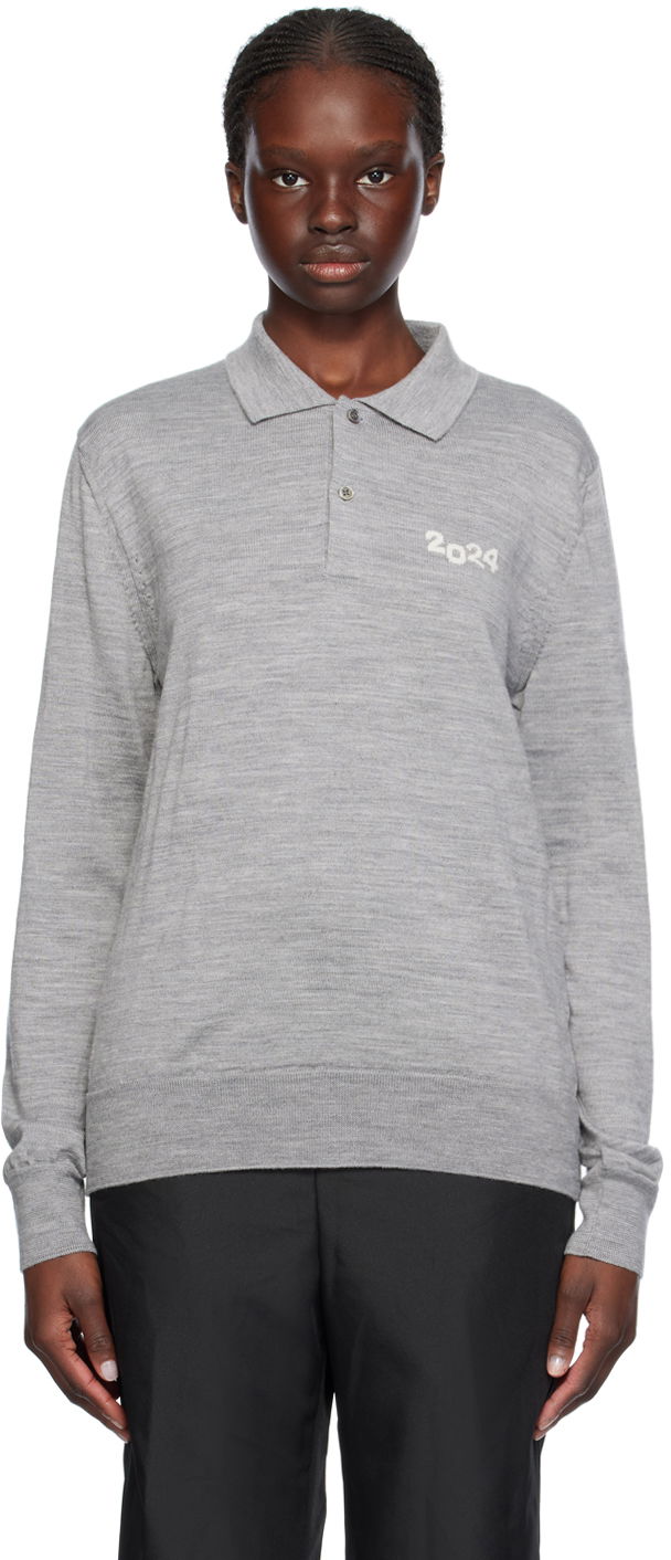 Polo majica Comme des Garçons '2024' Print Polo Shirt Siva | FM-N007-051