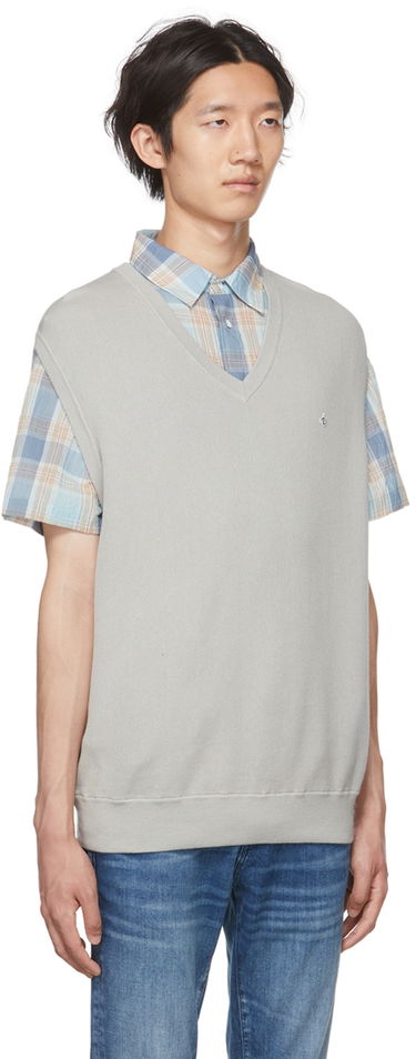 Pleteni pulover rag & bone Winslow Knit Vest Siva | MBS22P012LL12, 1