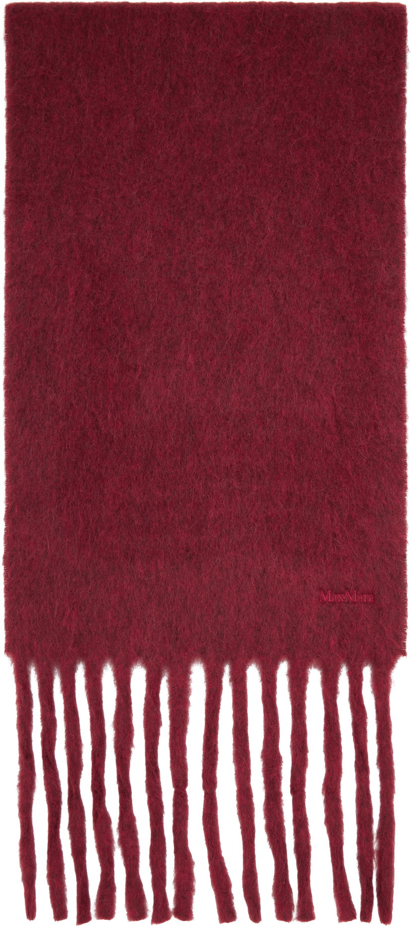 Šala Max Mara Osso Fringed Scarf Bordo | 2524546022600